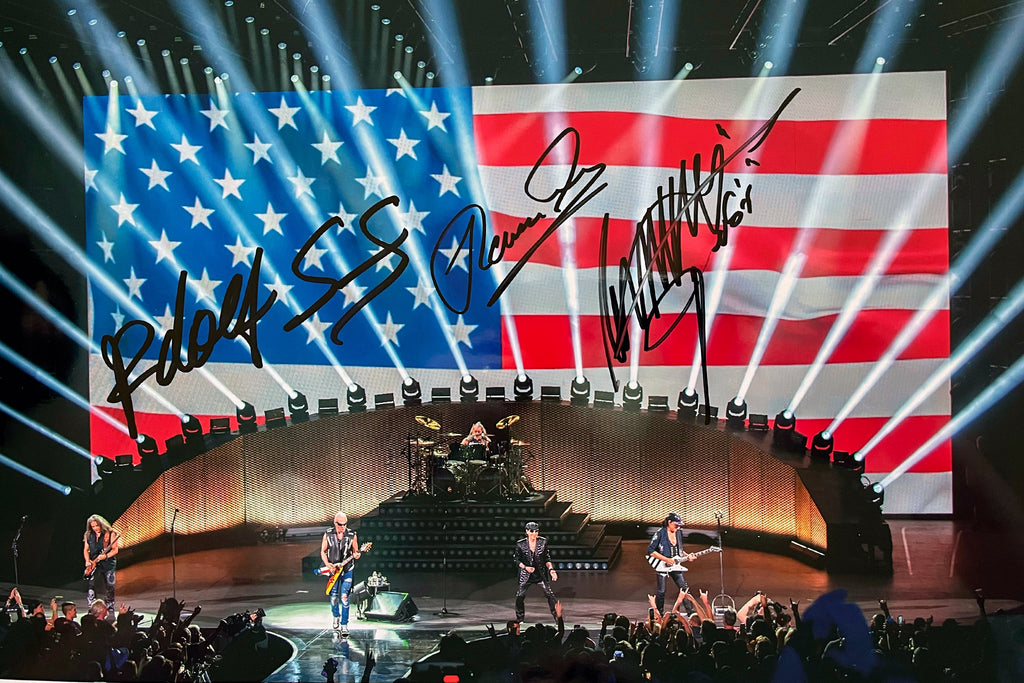 Live Bild der Scorpions in Las Vegas Signiert